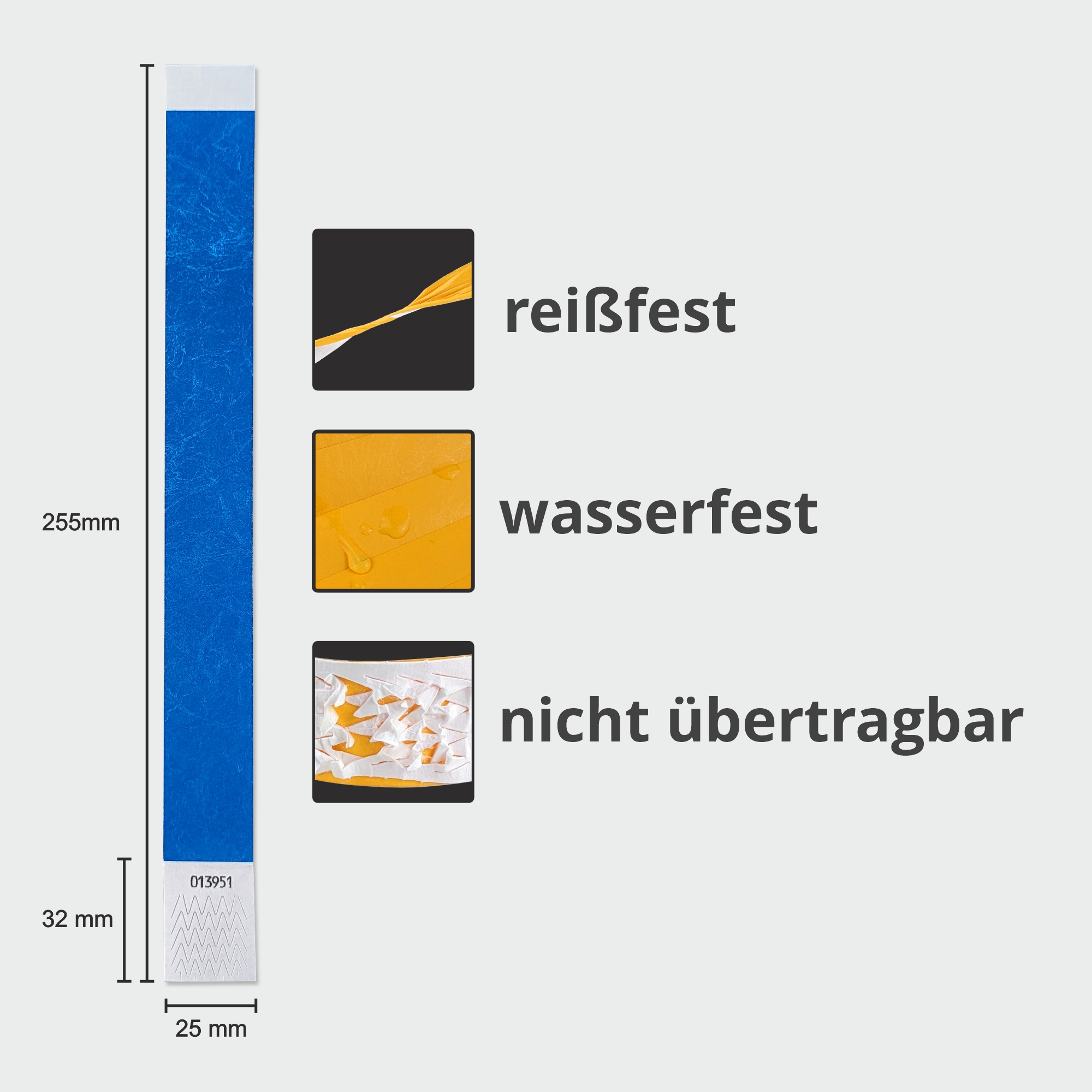 Tyvek® 1C Schwarzdruck Produkt Eigenschaften