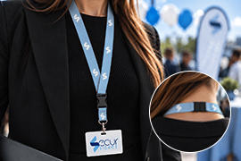 Lanyards mit Steckschnalle und Sicherheitsverschluss
