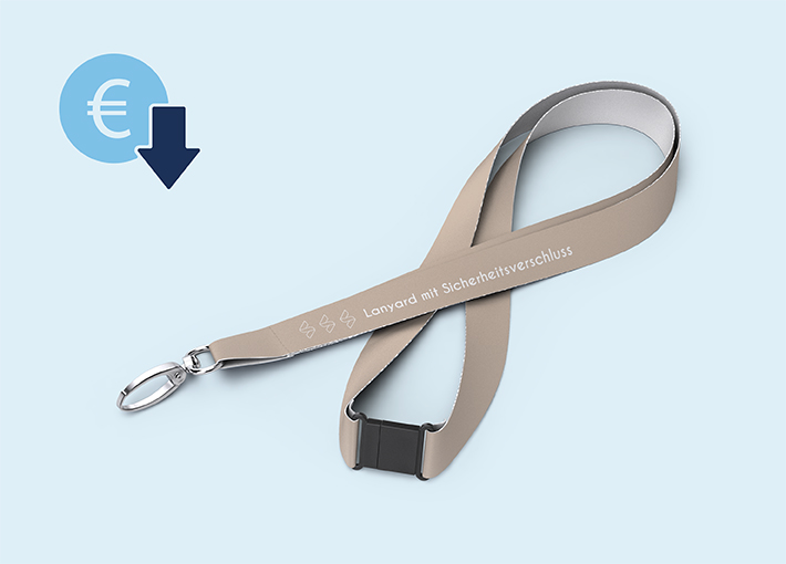 Lanyard mit Sicherheitsverschluss aus Polyester | 4/0 | 20 mm