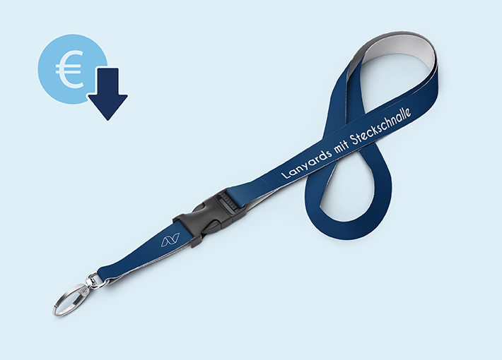 Lanyard mit Steckschnalle aus Polyester | 4/0 | 20 mm