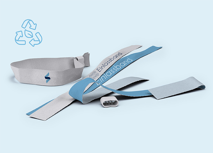 Einlassbänder aus Stoff (Recycling Polyester)