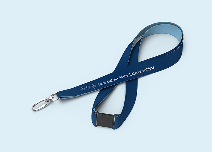 Lanyard mit Sicherheitsverschluss aus Satin | 4/4 | 20 mm