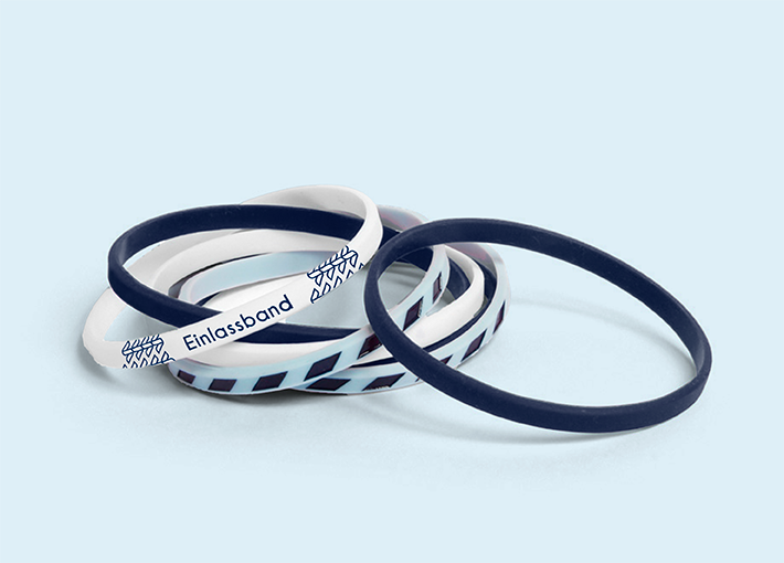 Silikonarmband schmal + 1C Druck (Kindergröße)