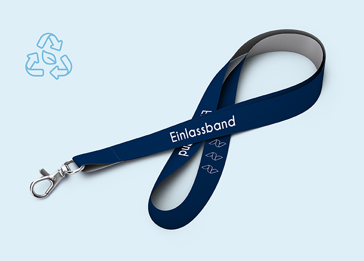 Lanyard Standard aus Recycling-Material | 4/0 | 25 mm