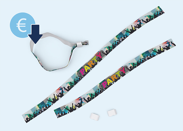 Einlassbänder aus Stoff (Standardmotive) nicht eingefädelt