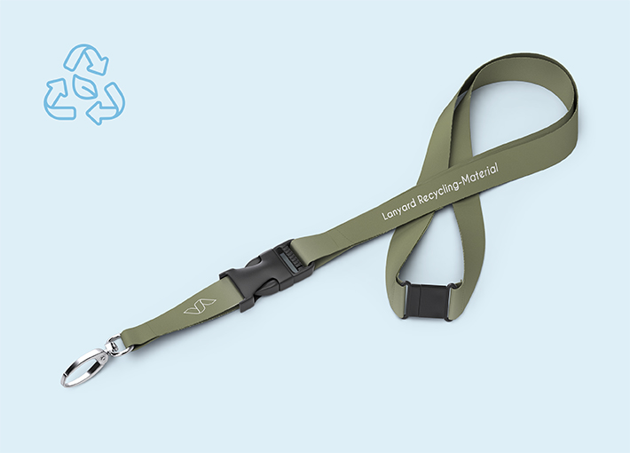 Lanyard mit Steckschnalle und Sicherheitsverschluss aus Recycling-Material | 4/4 | 20 mm
