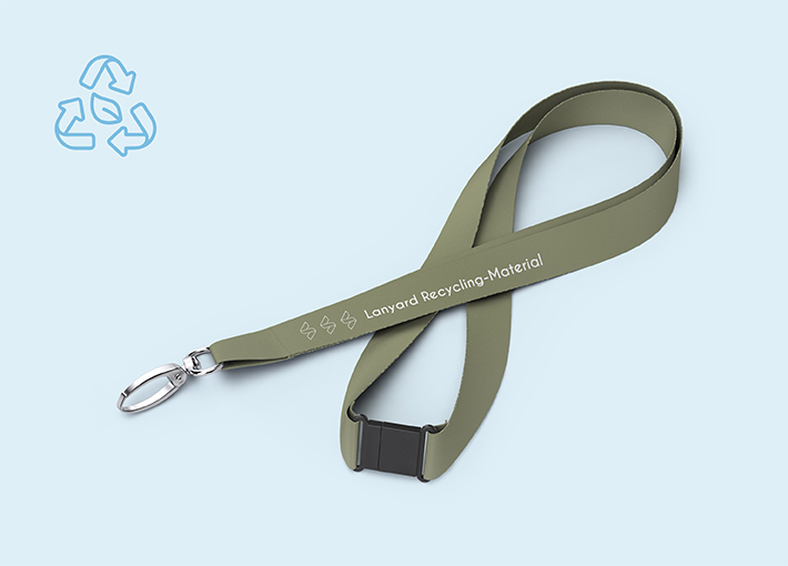 Lanyard mit Sicherheitsverschluss aus Recycling-Material | 4/4 | 20 mm