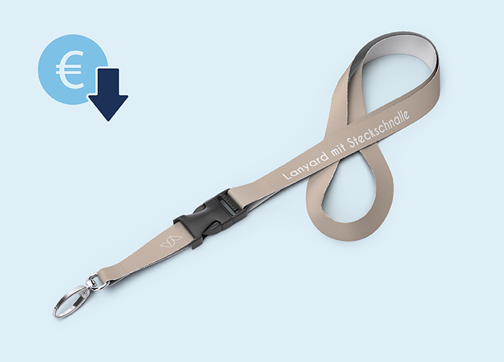Lanyard mit Steckschnalle aus Polyester | 4/0 | 20 mm
