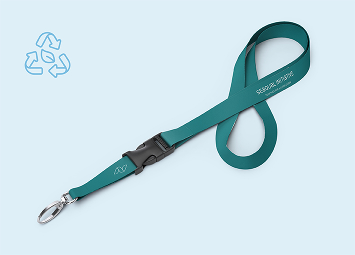 Lanyard mit Steckschnalle aus SEAQUAL® YARN | 4/4 | 25 mm