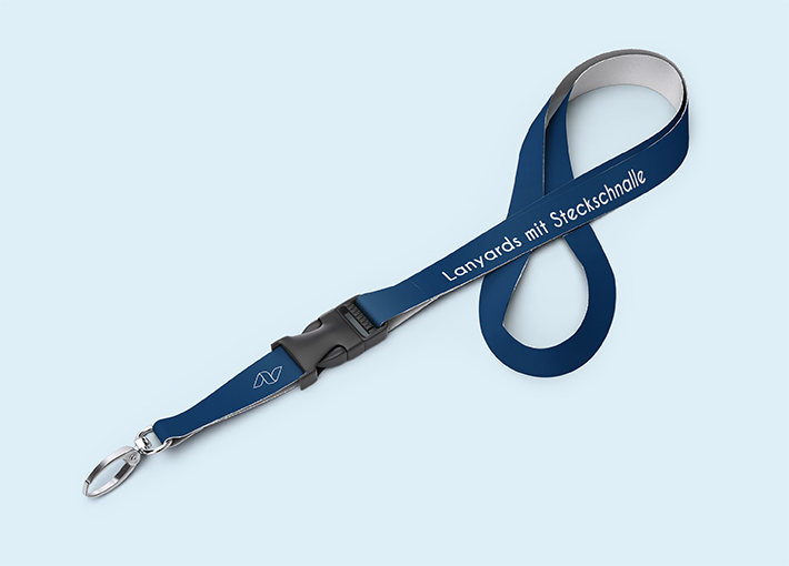 Lanyard mit Steckschnalle aus Satin | 4/0 | 10 mm