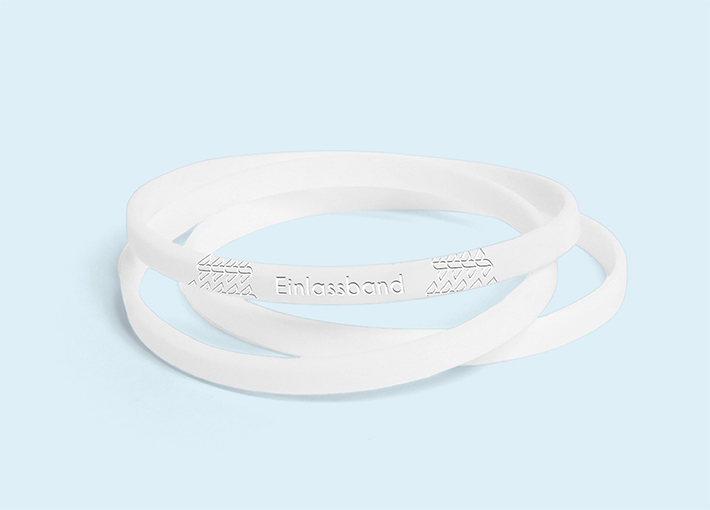 Silikonarmband geprägt (Kindergröße)