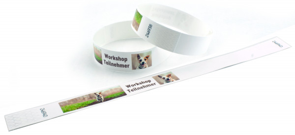 Wristbands made of Tyvek® printed 4C 19mm (pack of 10)